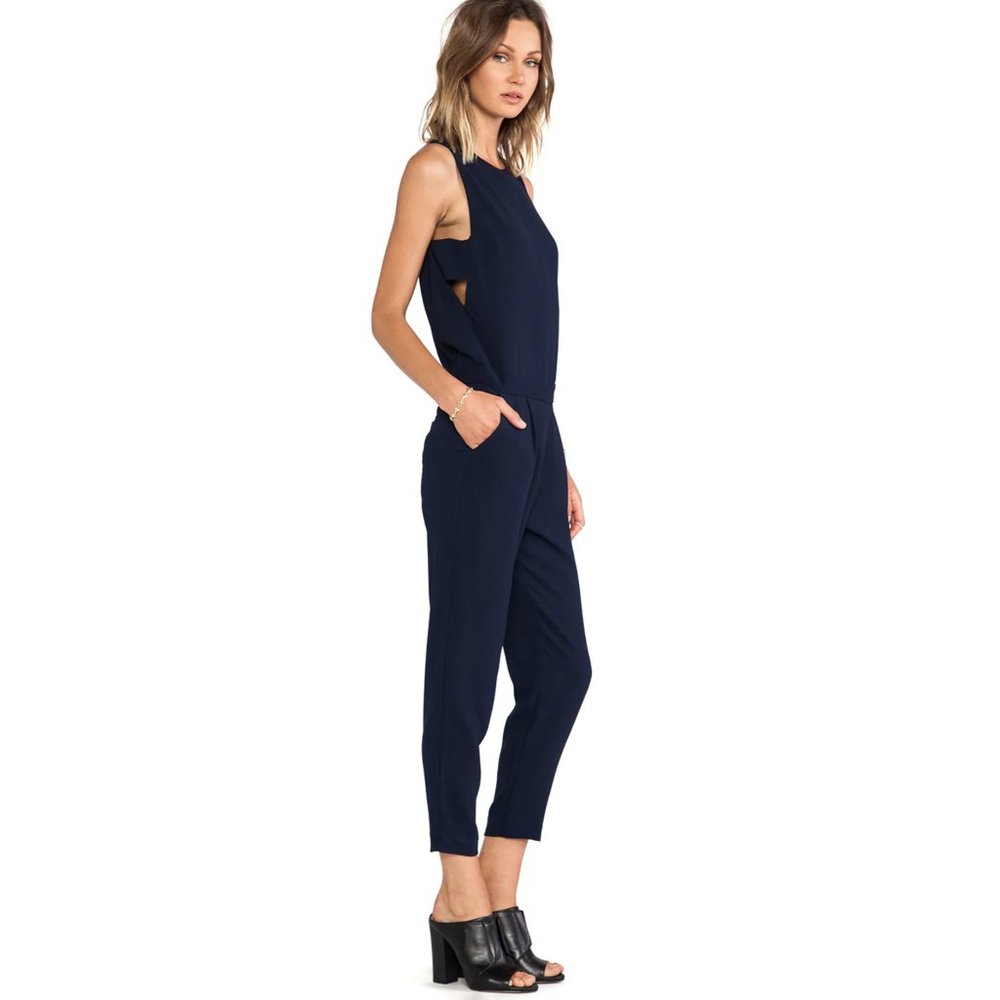 Trina Turk Jasmine Jumpsuit. Size 2 Navy.